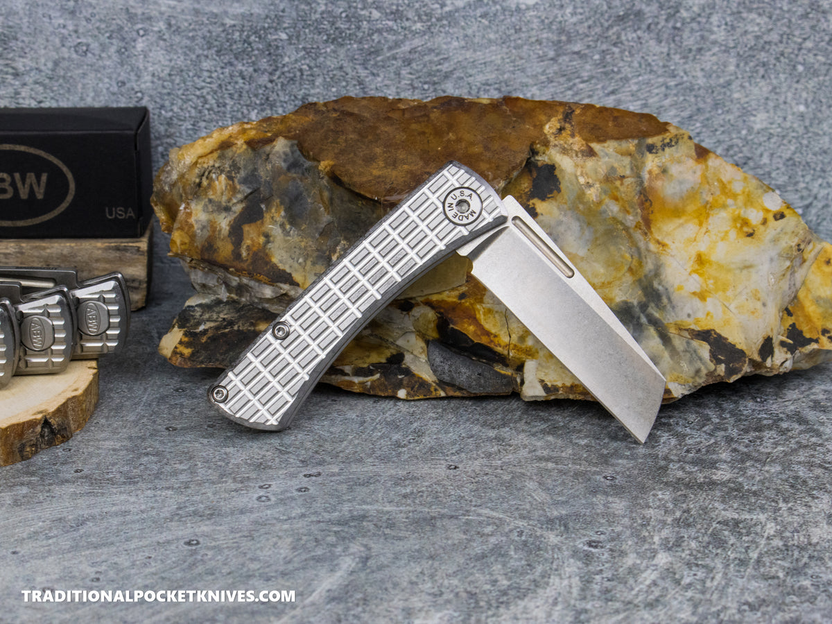 American Blade Works: Slip Joint - America 250th Anniversary Frag Pattern Titanium Magnacut