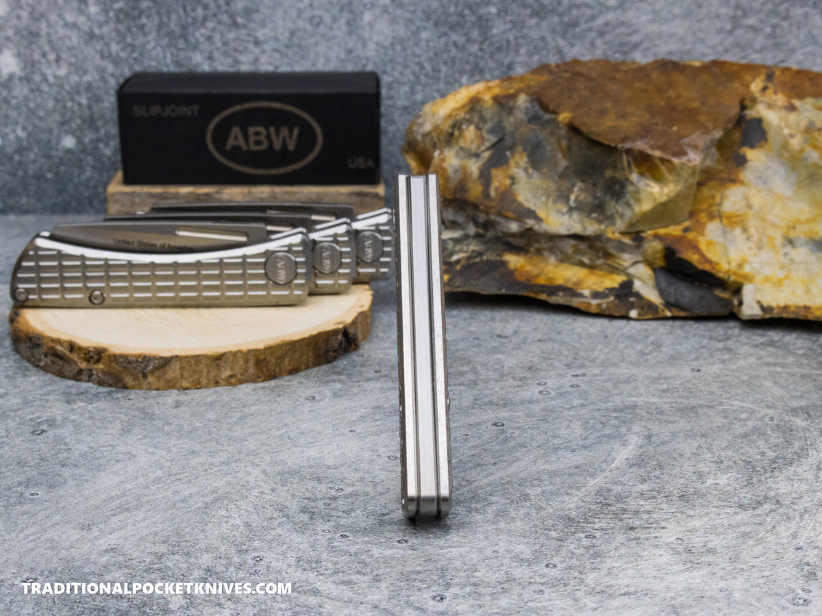 American Blade Works: Slip Joint - America 250th Anniversary Frag Pattern Titanium Magnacut