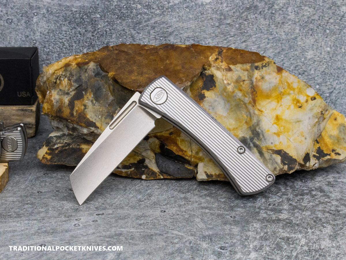 American Blade Works: Slip Joint - Straight Pattern Titanium Magnacut