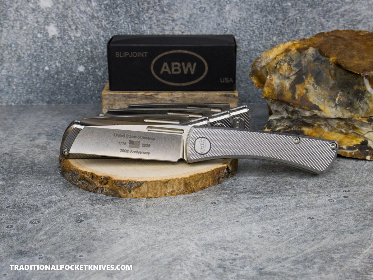 American Blade Works: Slip Joint - America 250th Anniversary 45° Pattern Titanium Magnacut