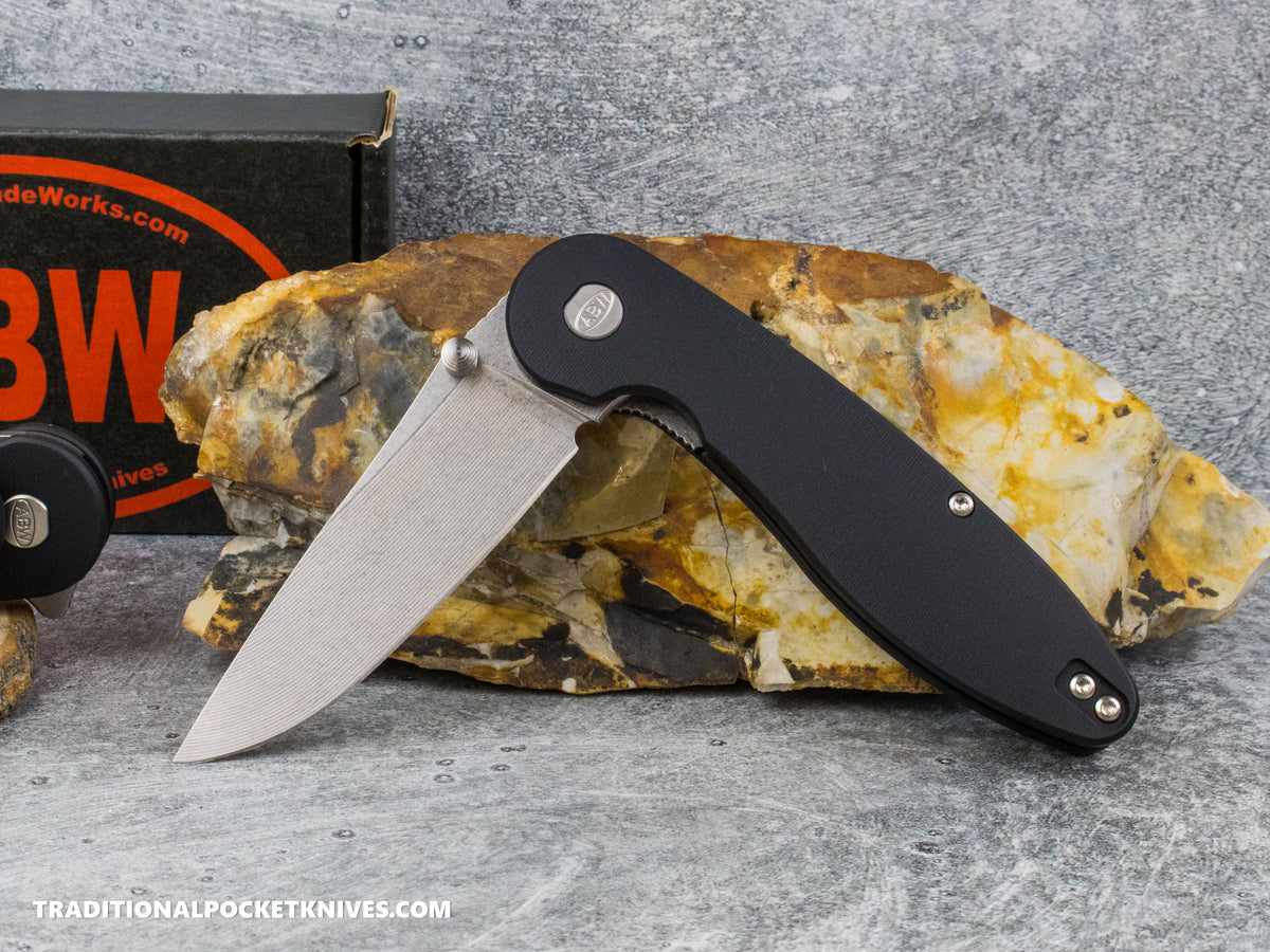 American Blade Works: Model 1 V7 Liner Lock- Black Aluminum 3D Milled Magnacut