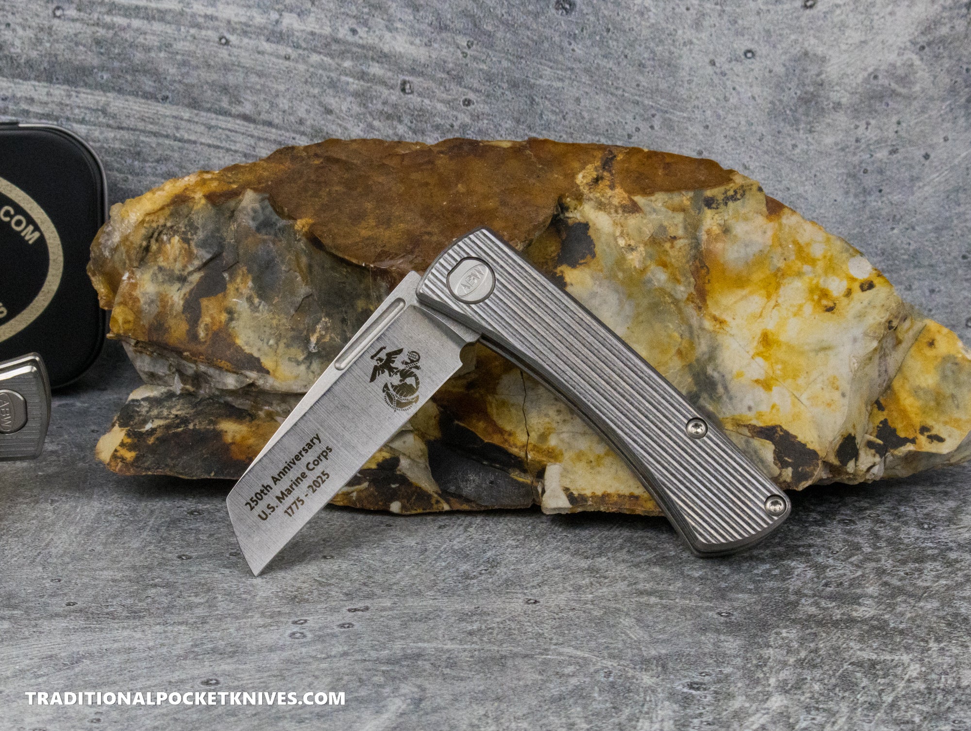 American Blade Works: Slip Joint - USMC 250th Anniversary Titanium Magnacut (1 of 10)