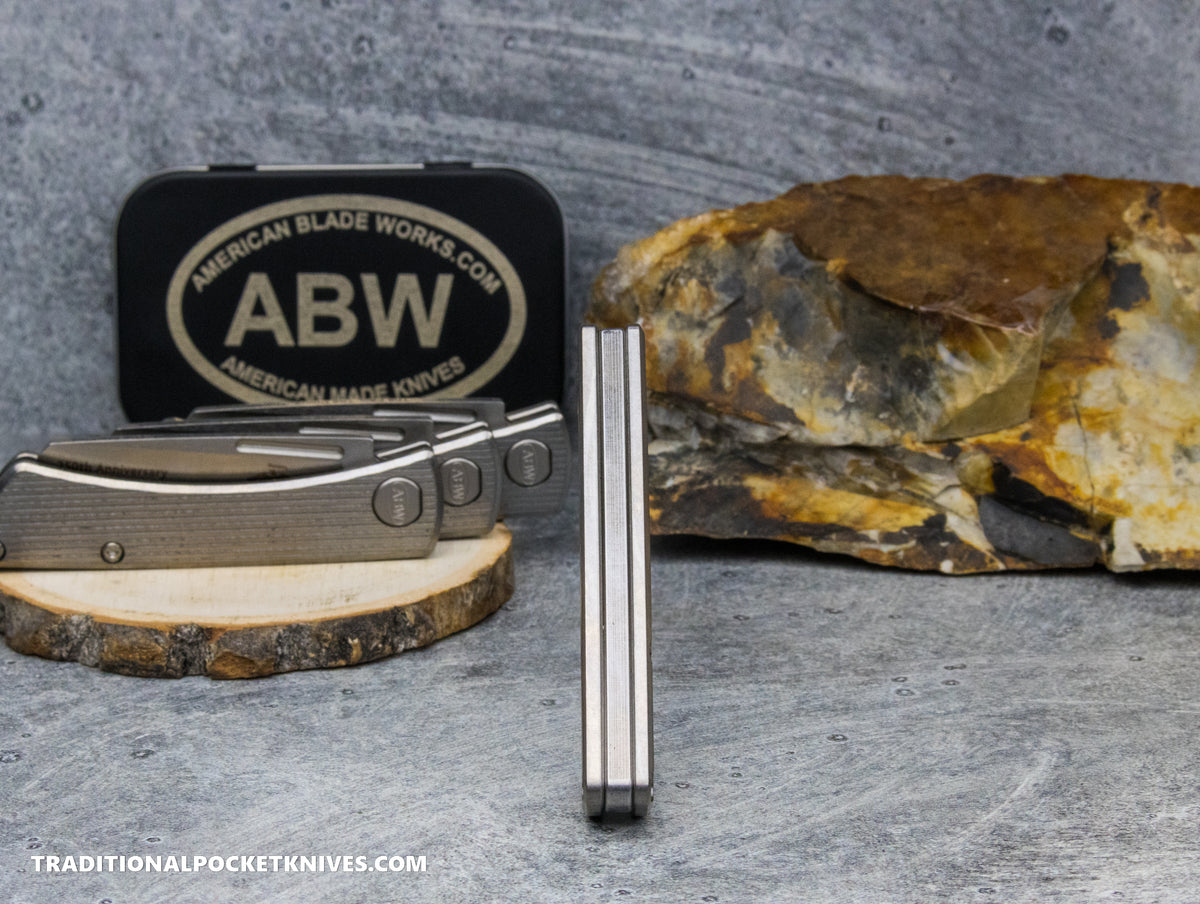 American Blade Works: Slip Joint - USMC 250th Anniversary Titanium Magnacut (1 of 10)