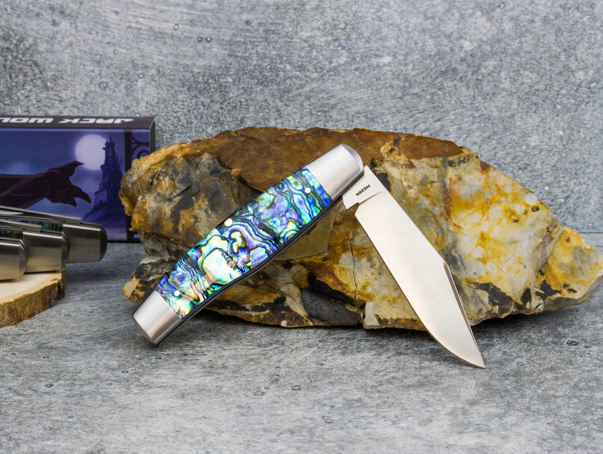 Jack Wolf Knives Gateway Stockman Abalone - Gateway Series