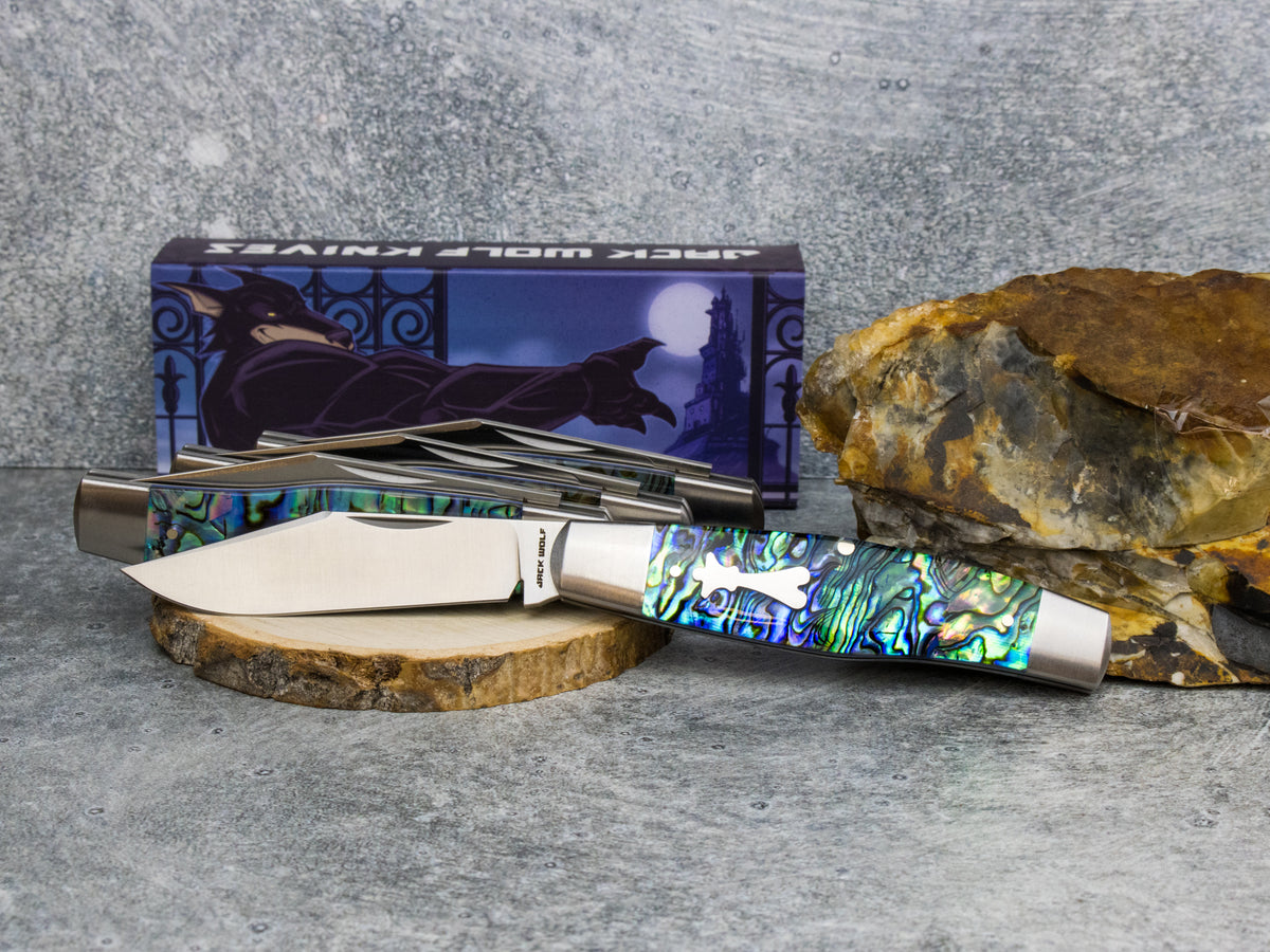 Jack Wolf Knives Gateway Stockman Abalone - Gateway Series