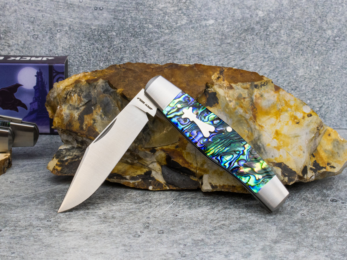 Jack Wolf Knives Gateway Stockman Abalone - Gateway Series