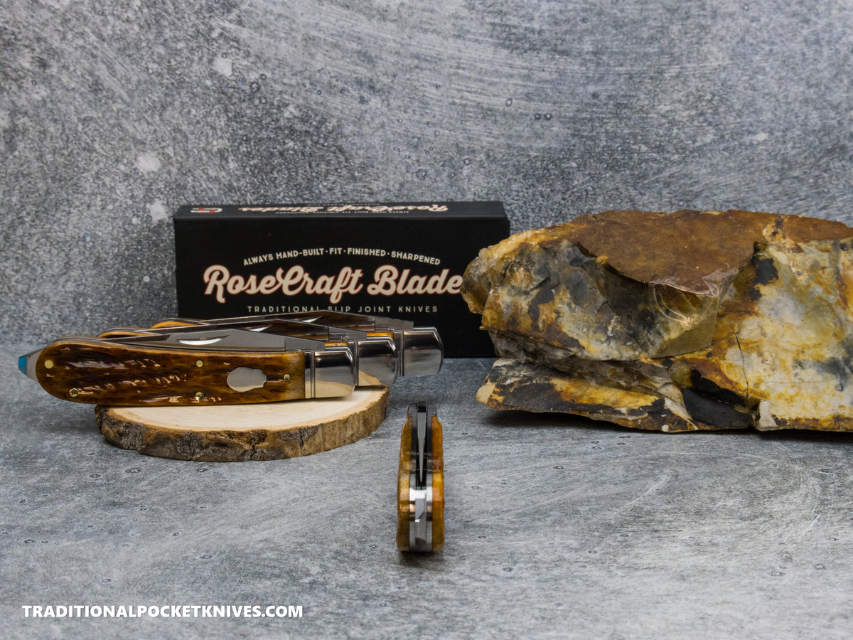 RoseCraft Blades Appalachian Jack Dapper Jigged Bone (RCT003-DJB)