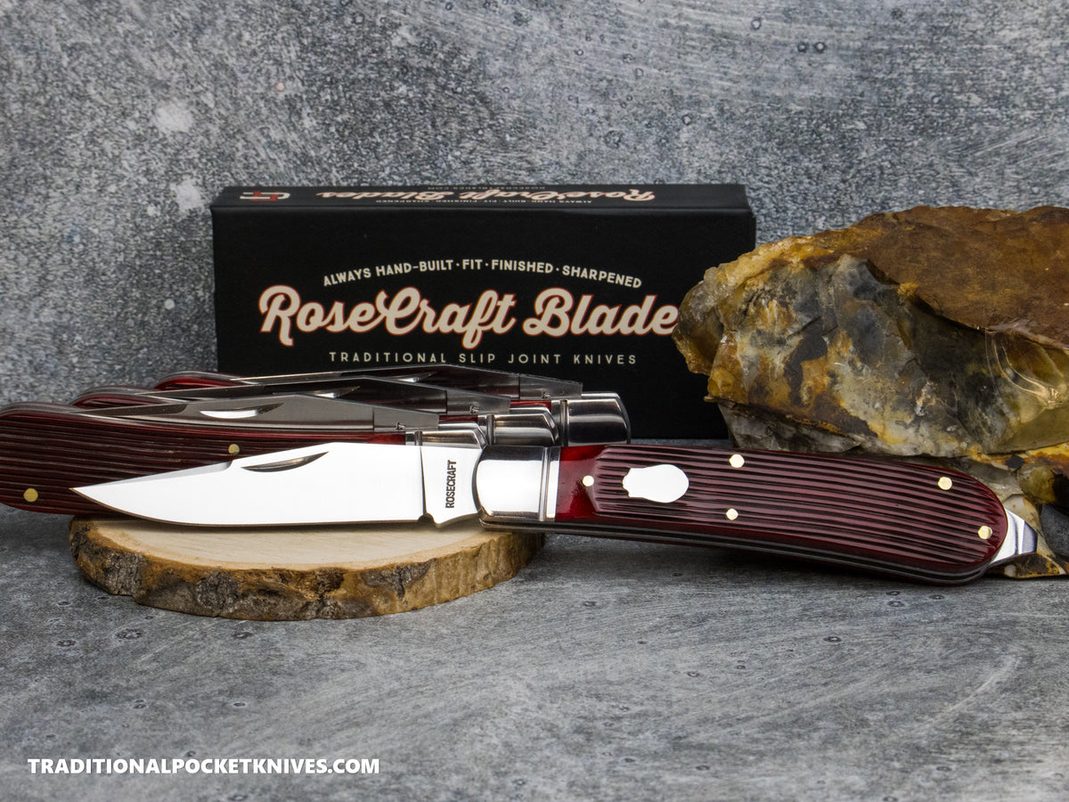 RoseCraft Blades Appalachian Jack Red Barnboard Jigged Bone (RCT003-RBJ)