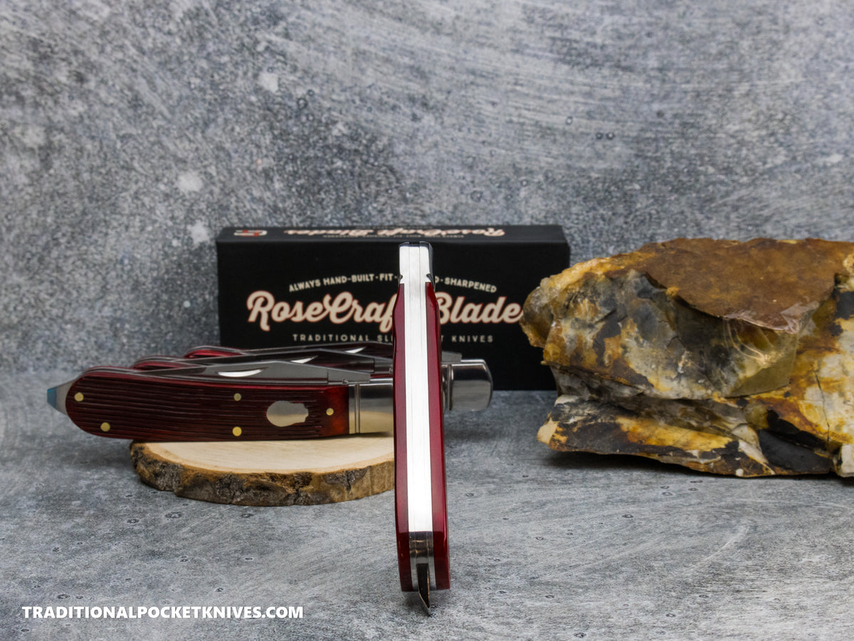 RoseCraft Blades Appalachian Jack Red Barnboard Jigged Bone (RCT003-RBJ)