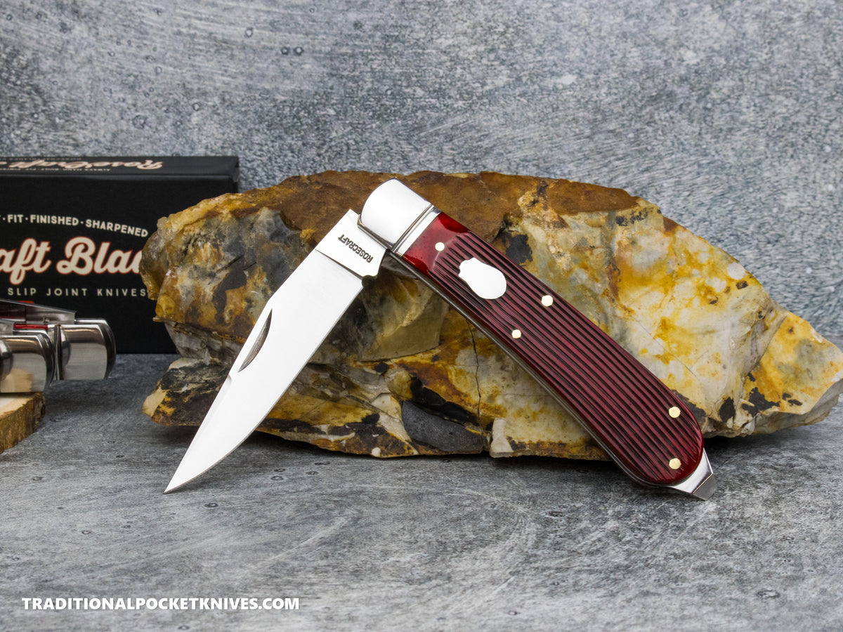 RoseCraft Blades Appalachian Jack Red Barnboard Jigged Bone (RCT003-RBJ)