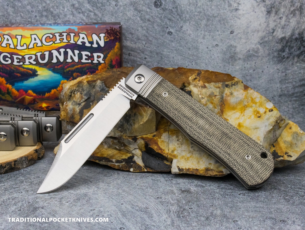 Appalachian Ridgerunner: Green Micarta - Clip Point S90V
