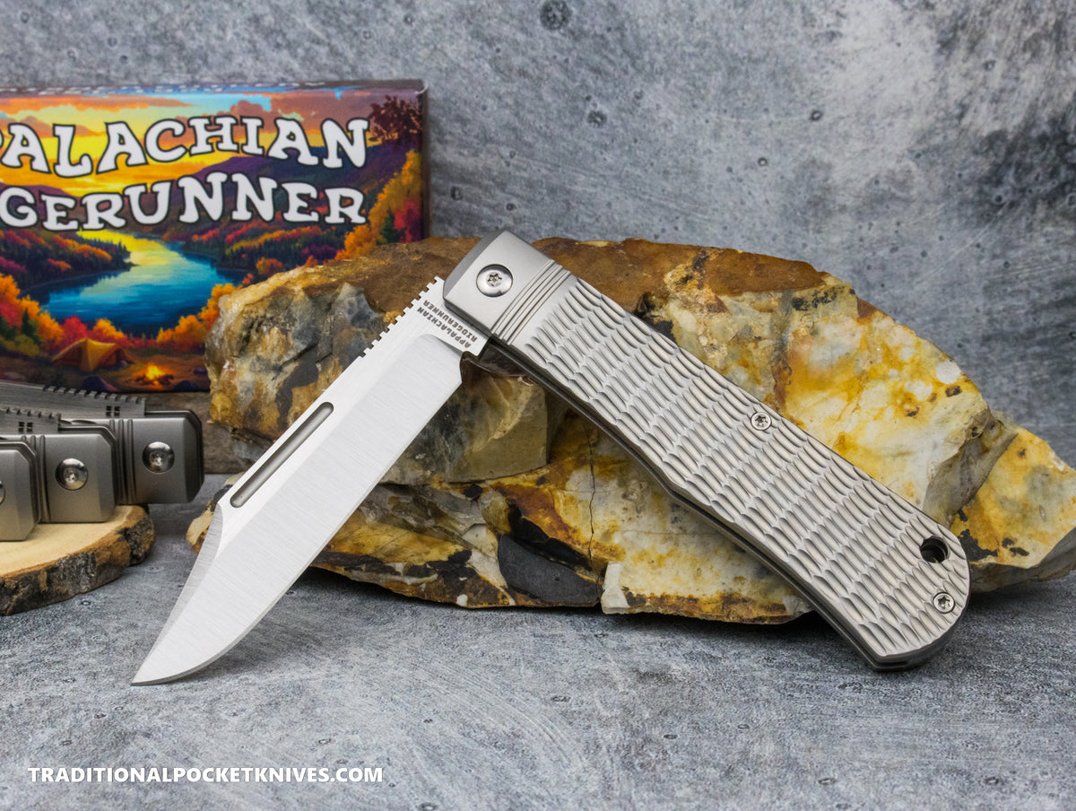Appalachian Ridgerunner: Jigged Titanium - Clip Point S90V