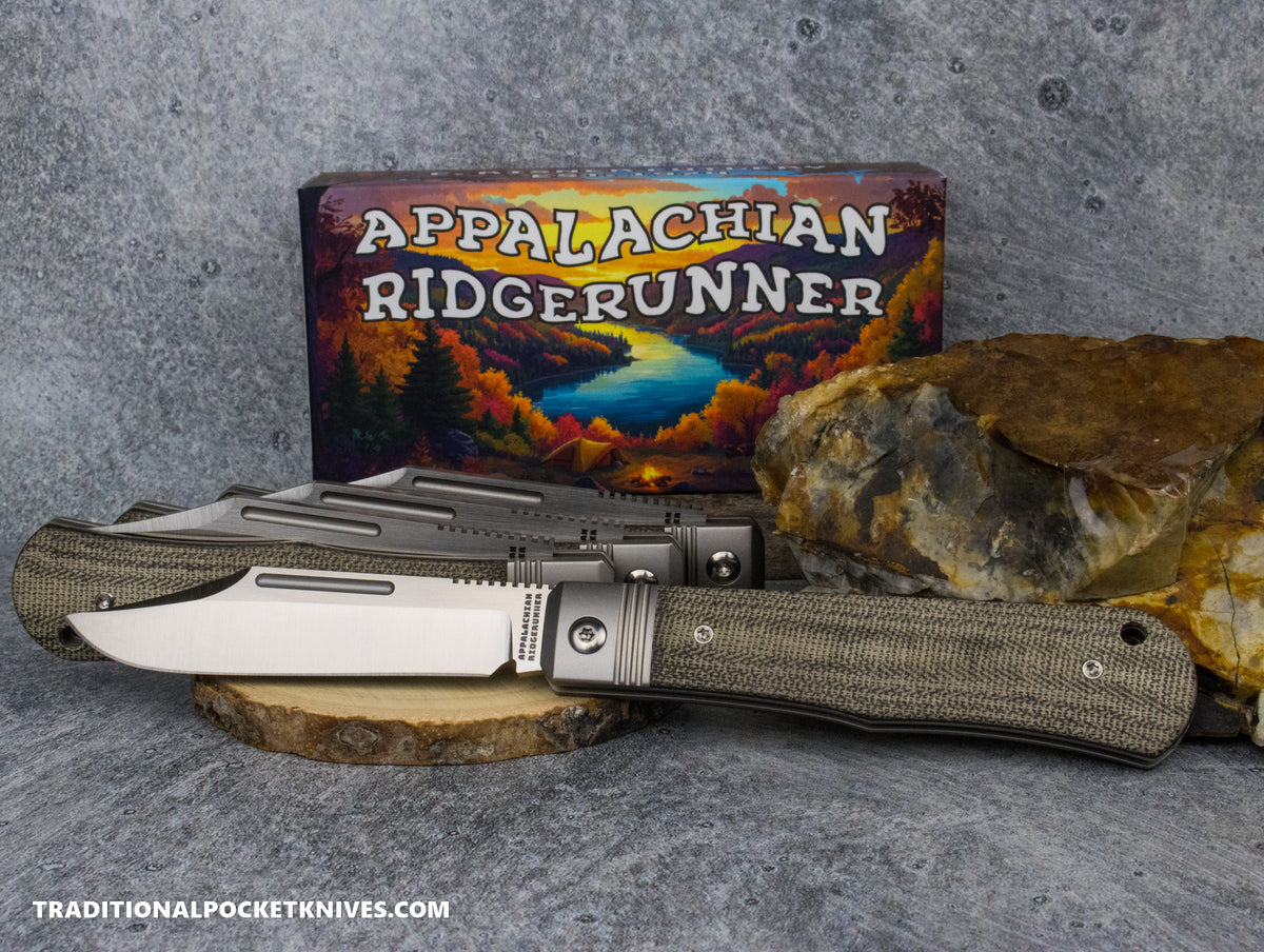 Appalachian Ridgerunner: Green Micarta - Clip Point S90V