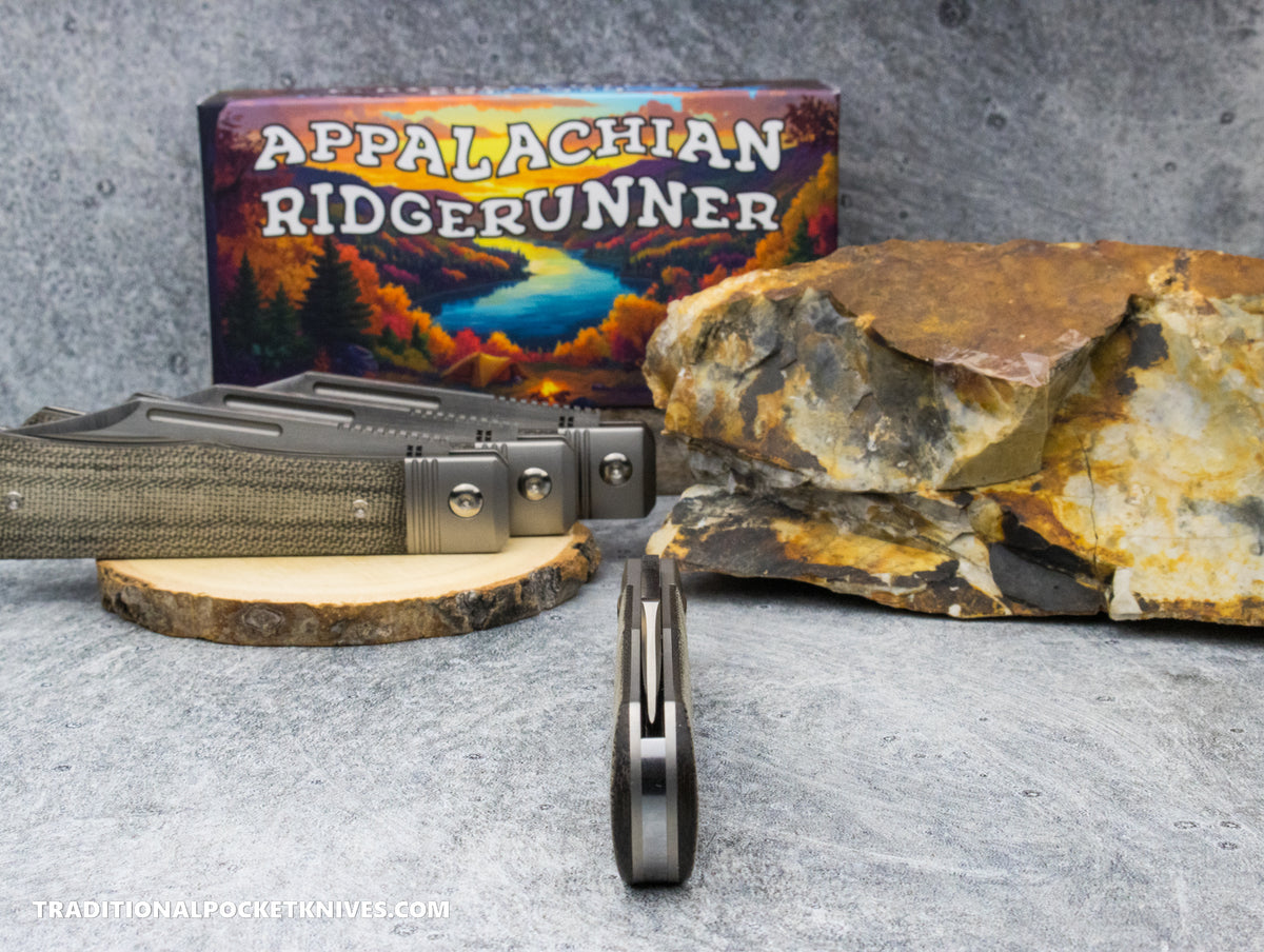Appalachian Ridgerunner: Green Micarta - Clip Point S90V