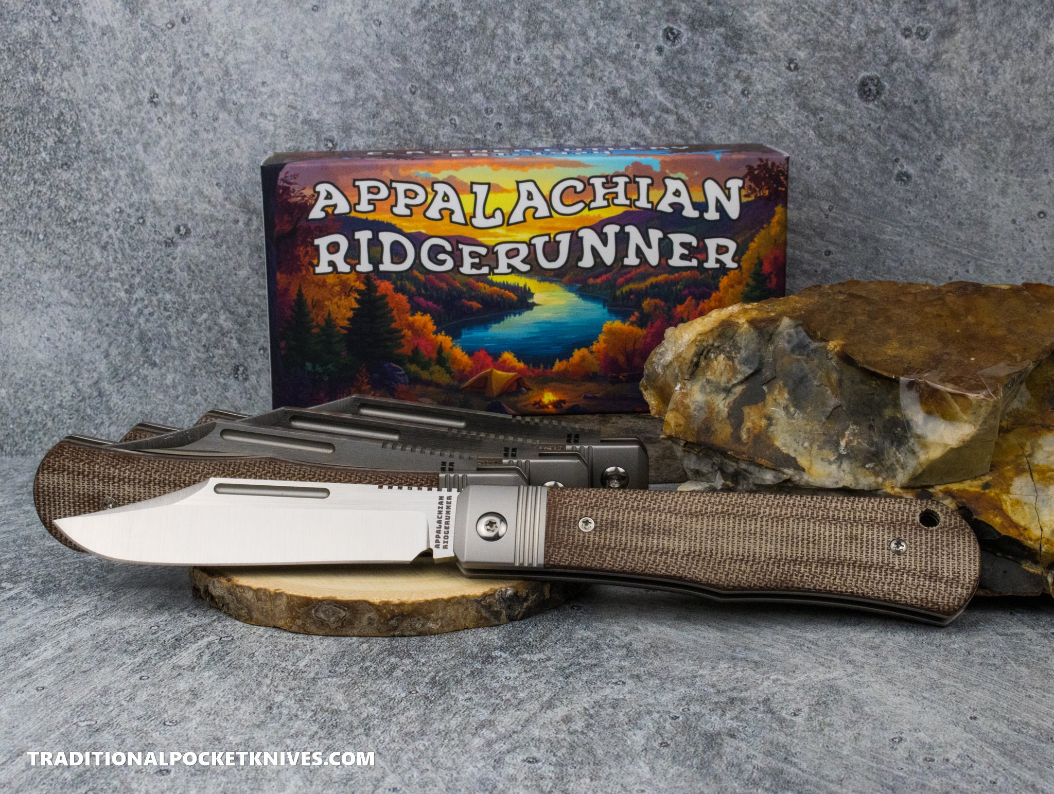 Appalachian Ridgerunner: Natural Micarta - Clip Point S90V - C