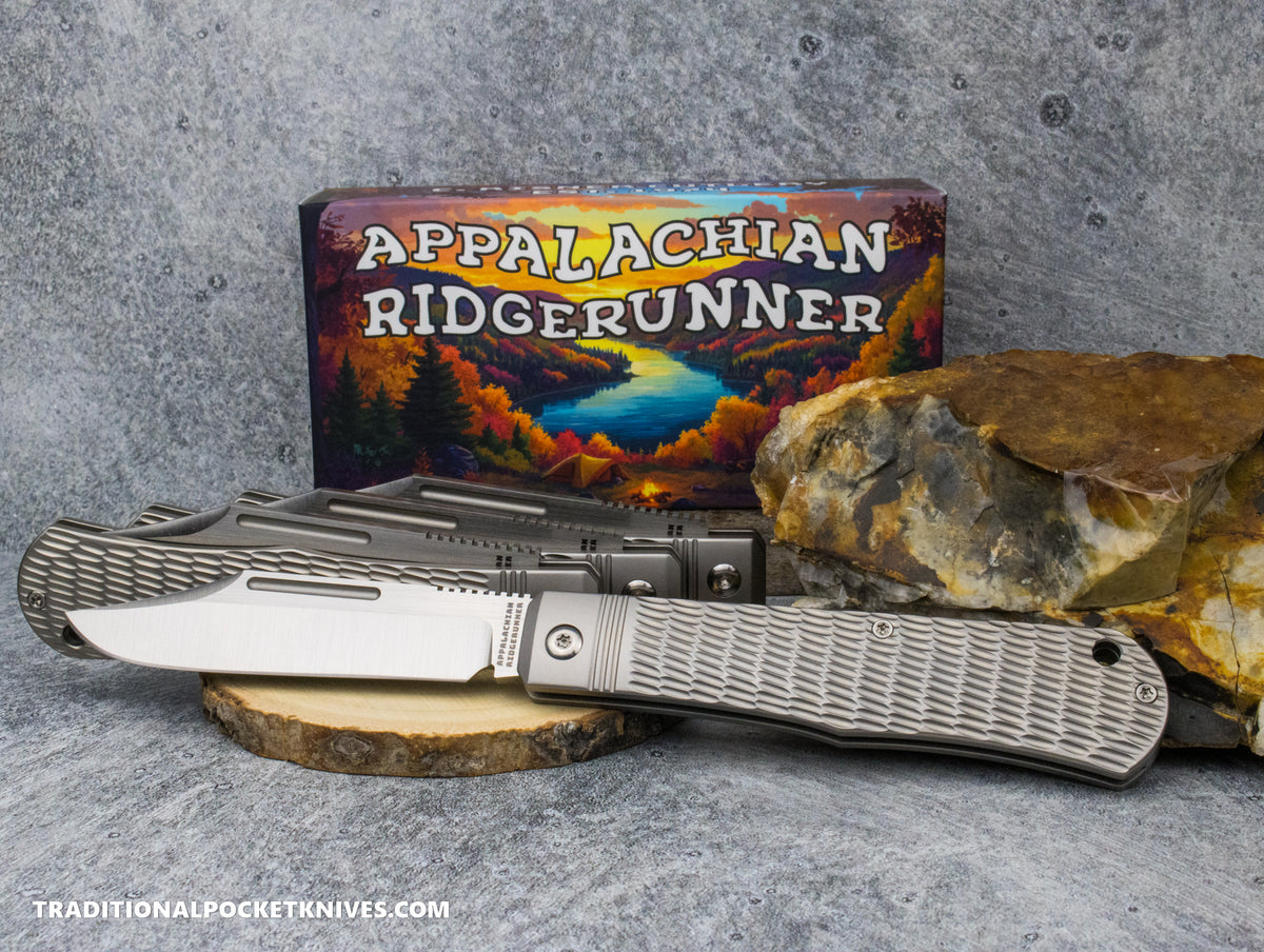 Appalachian Ridgerunner: Jigged Titanium - Clip Point S90V