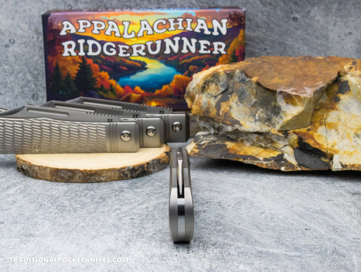 Appalachian Ridgerunner: Jigged Titanium - Clip Point S90V