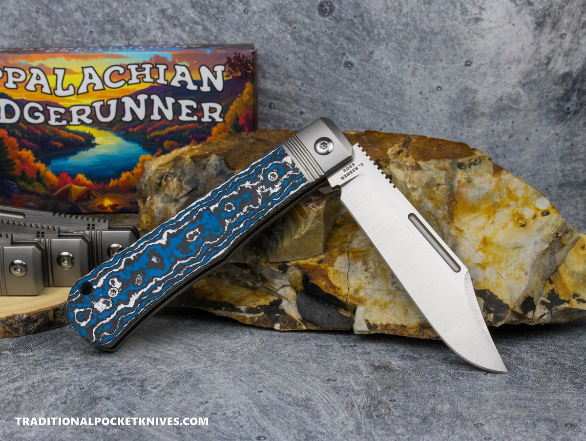 Appalachian Ridgerunner: Fat Carbon Frost- Clip Point S90V