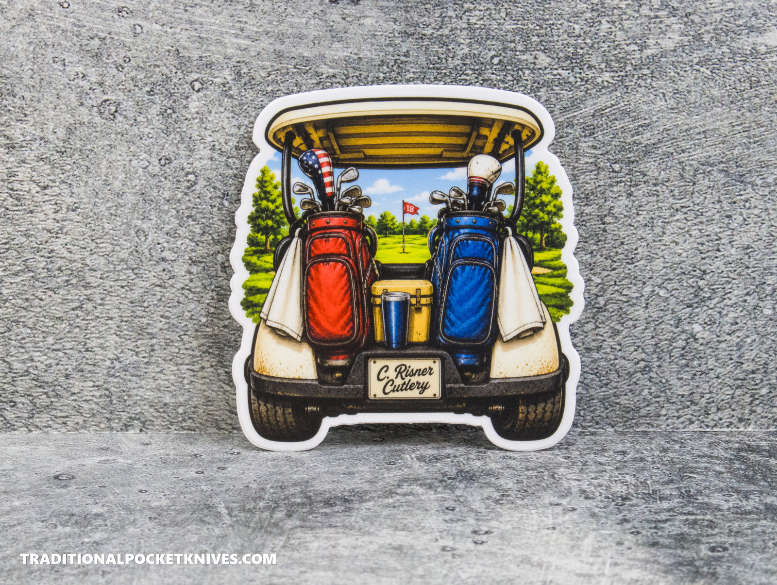 C. Risner Cutlery "Golf Cart" Sticker
