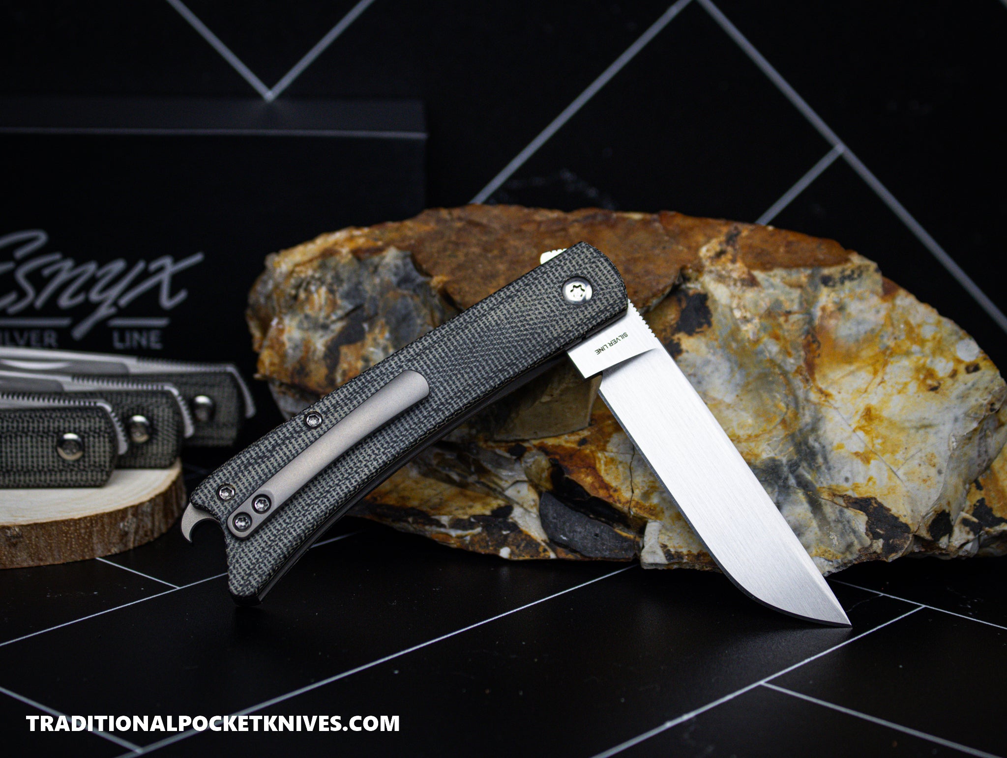 ESNYX Silver Line Beer Buster Front Flipper M390 Black ESNYX Silver Line Beer Buster Front Flipper M390 Black