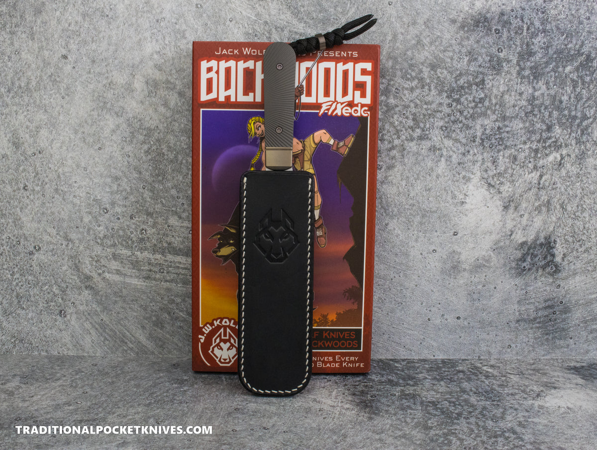Jack Wolf Knives Backwoods FIXed Titanium Starburst - J.W. Kollab Series