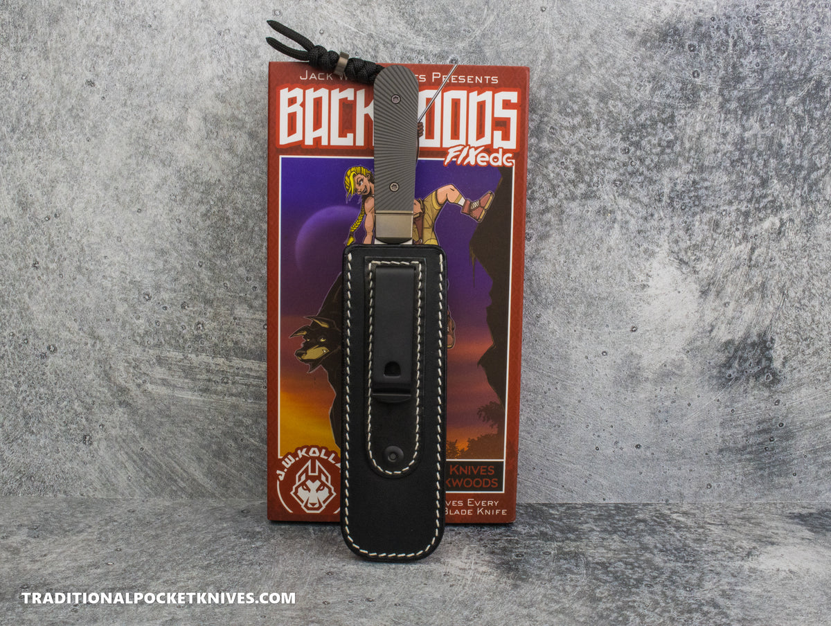 Jack Wolf Knives Backwoods FIXed Titanium Starburst - J.W. Kollab Series
