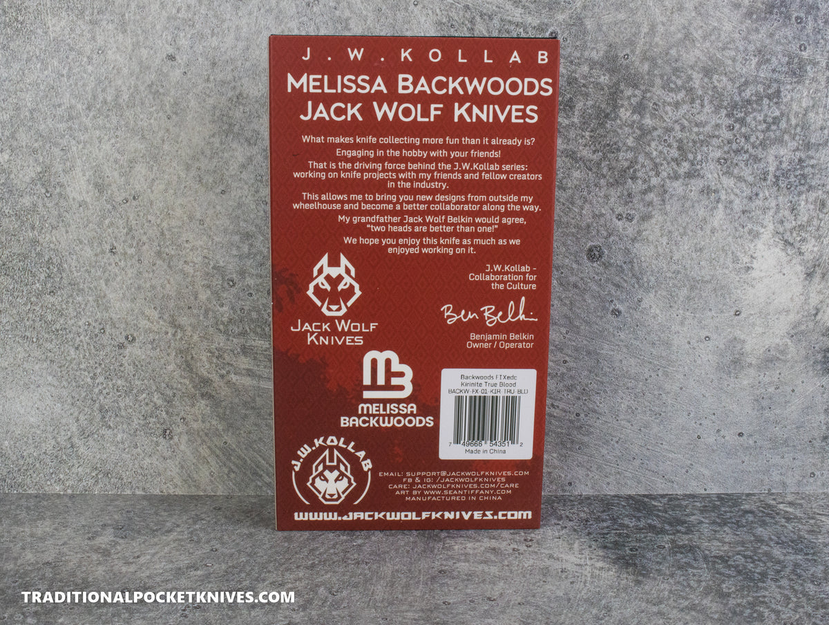 Jack Wolf Knives Backwoods FIXedc Kirinite True Blood Belt Satin DLC - J.W. Kollab Series