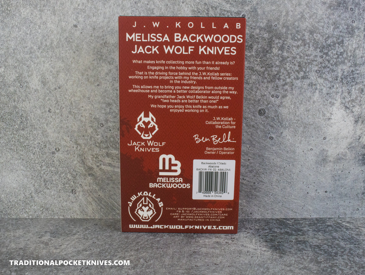 Jack Wolf Knives Backwoods FIXedc Abalone - J.W. Kollab Series