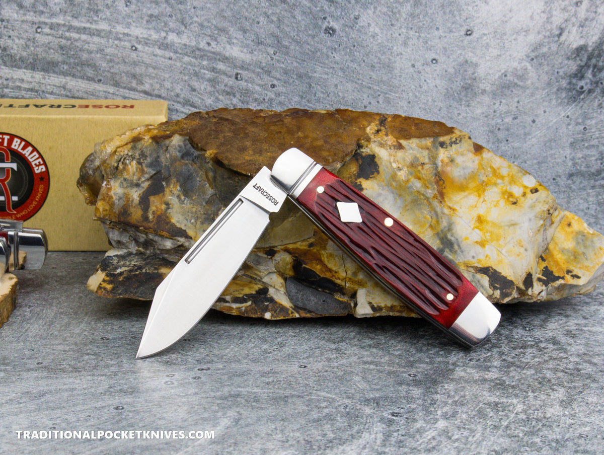 RoseCraft Blades Barren Fork Jack Red Jigged Bone (RCT031-RJB)