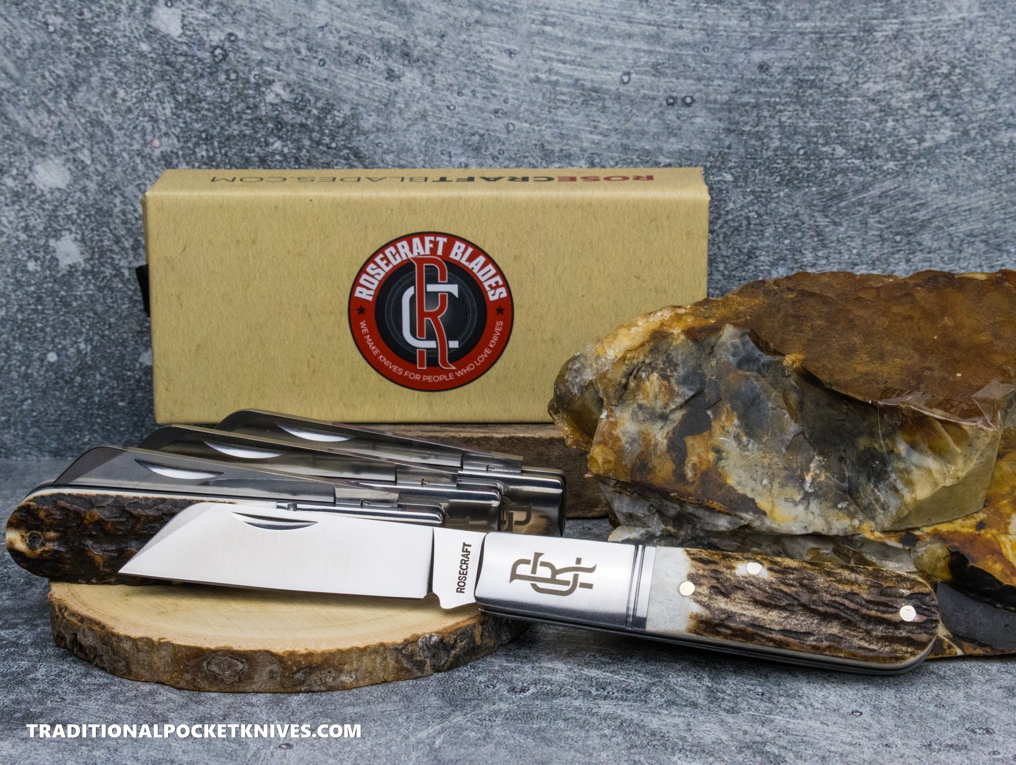 RoseCraft Blades Beaver Creek Barlow Stag (RCT006-STG) - C. Risner