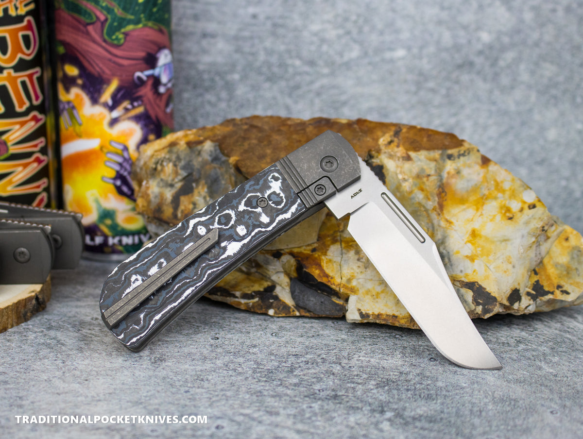 Jack Wolf Knives The Benny Fat Carbon White Storm