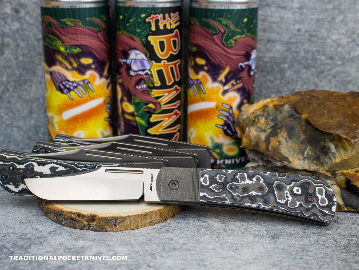 Jack Wolf Knives The Benny Fat Carbon White Storm