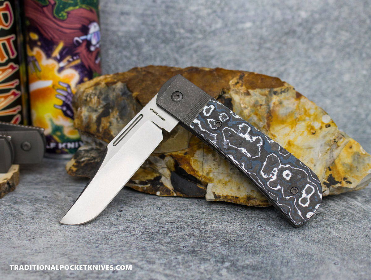 Jack Wolf Knives The Benny Fat Carbon White Storm