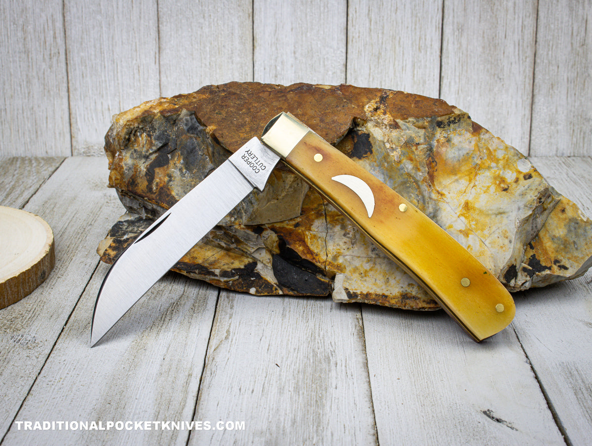 Cooper Cutlery Wharncliffe Trapper Smooth Yellow Bone (5119YCBZ)