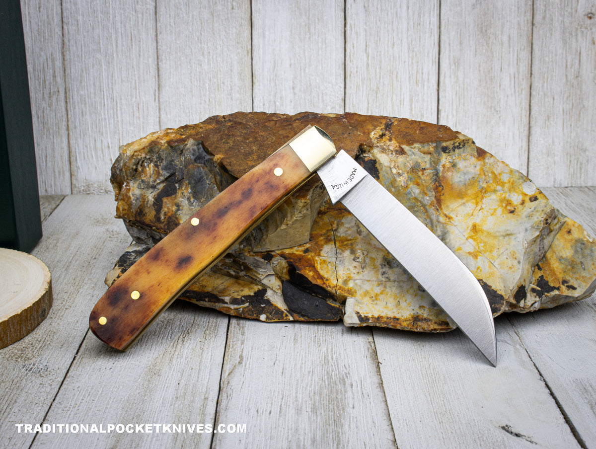 Cooper Cutlery Wharncliffe Trapper Smooth Yellow Bone (5119YCBZ)