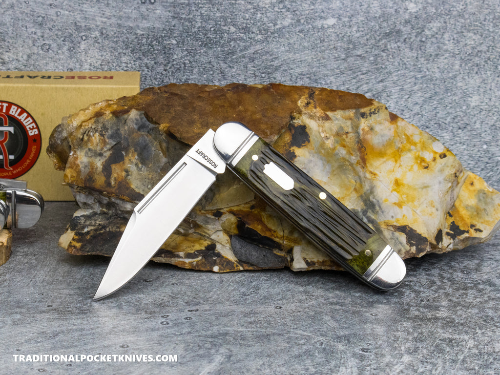 RoseCraft Blades Birchfield Camp Jack Green Jigged Bone (RCT034