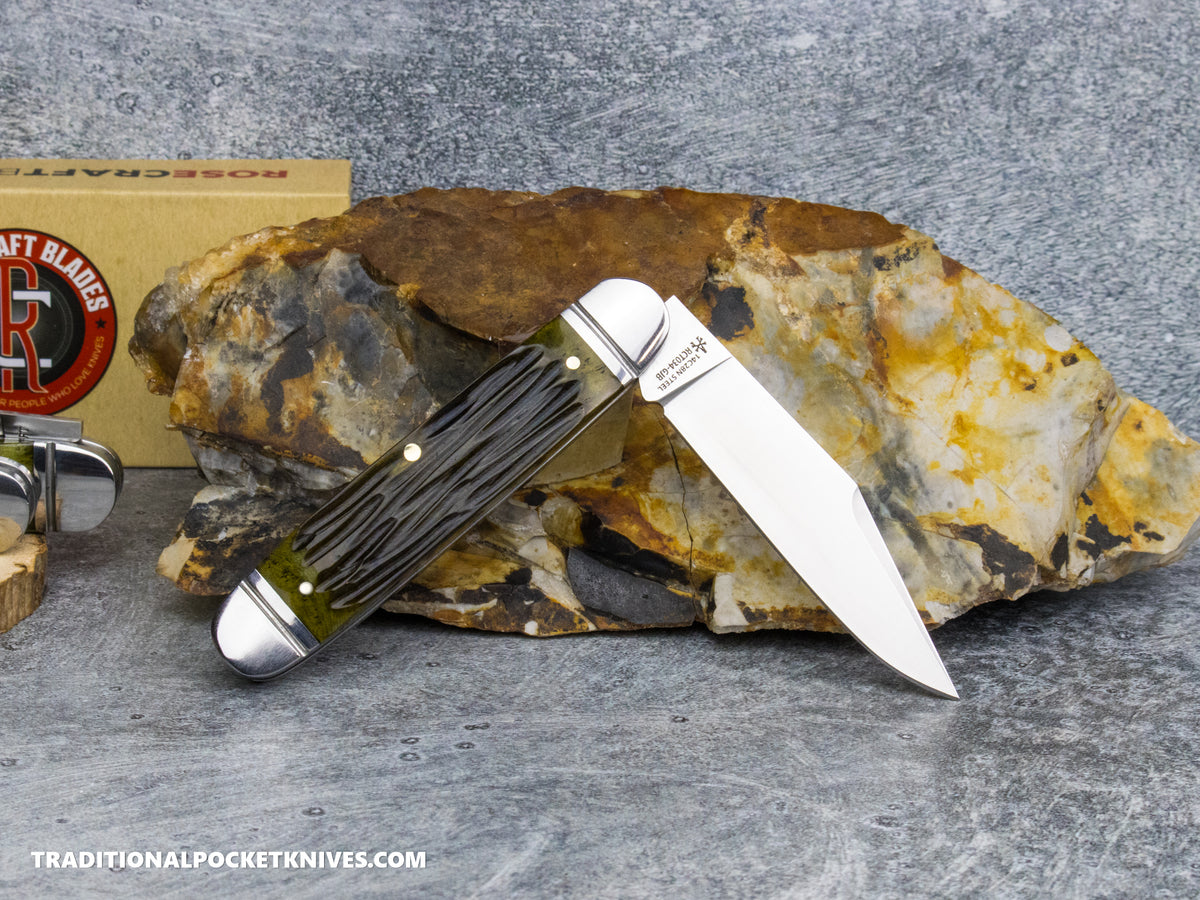 RoseCraft Blades Birchfield Camp Jack Green Jigged Bone (RCT034-GJB)