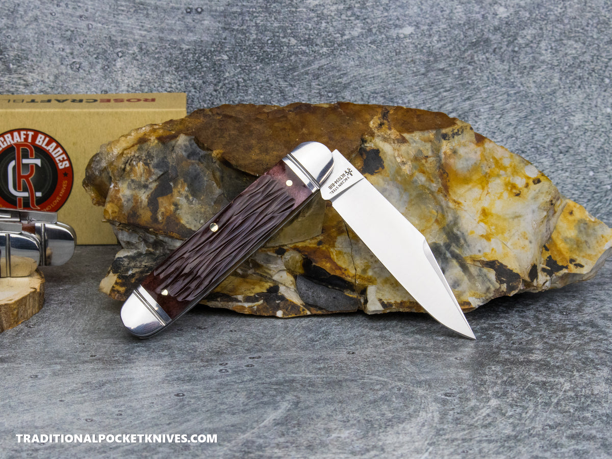 RoseCraft Blades Birchfield Camp Jack Brown Jigged Bone (RCT034-BJB)