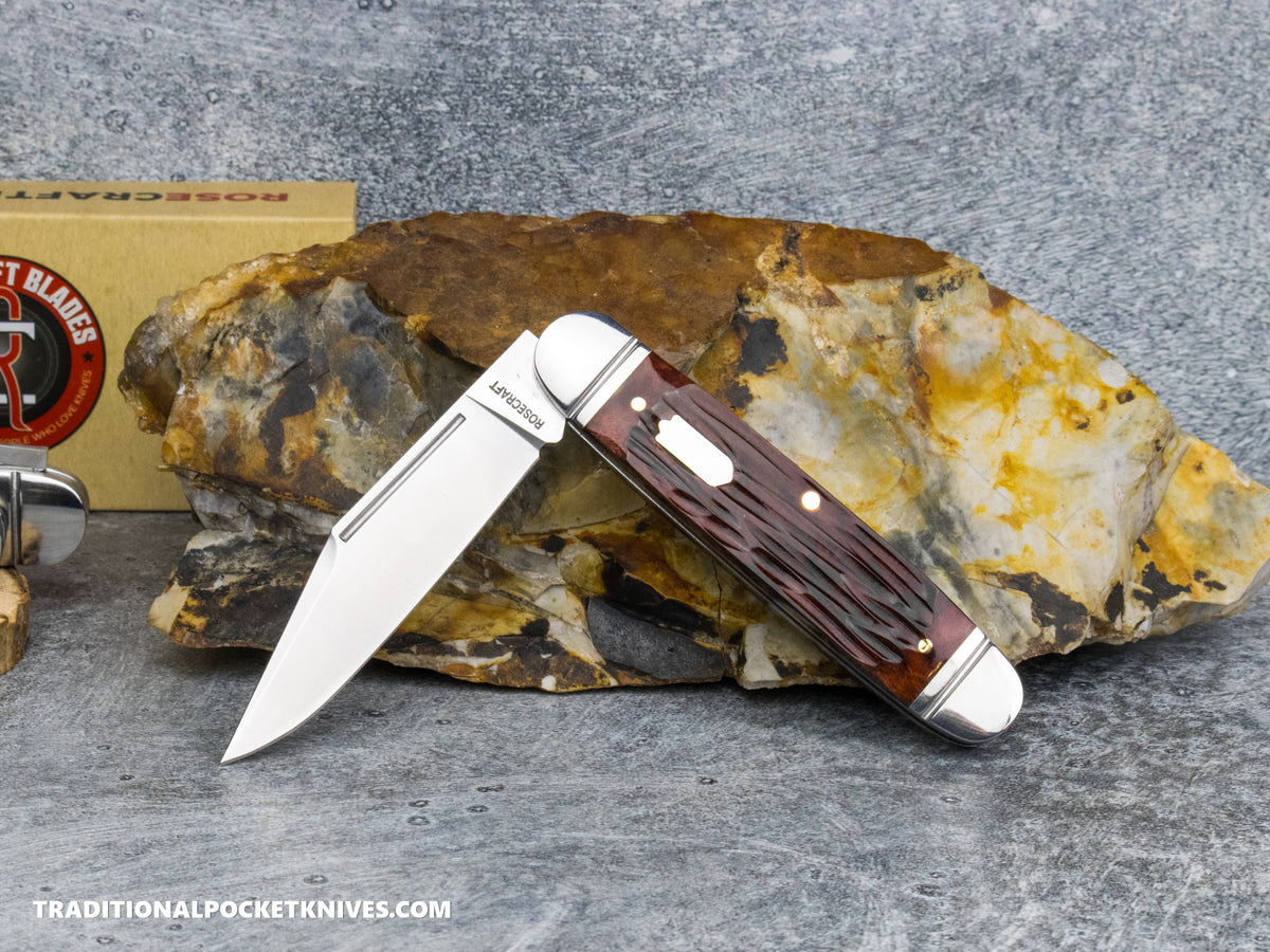 RoseCraft Blades Birchfield Camp Jack Brown Jigged Bone (RCT034-BJB)