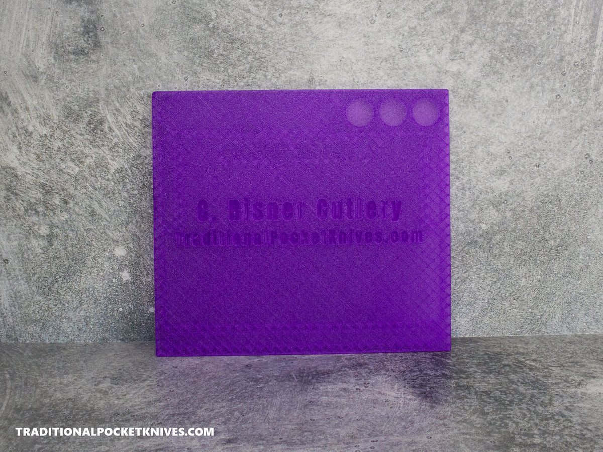 C. Risner Cutlery Knife Maintenance Breakdown Tray Purple