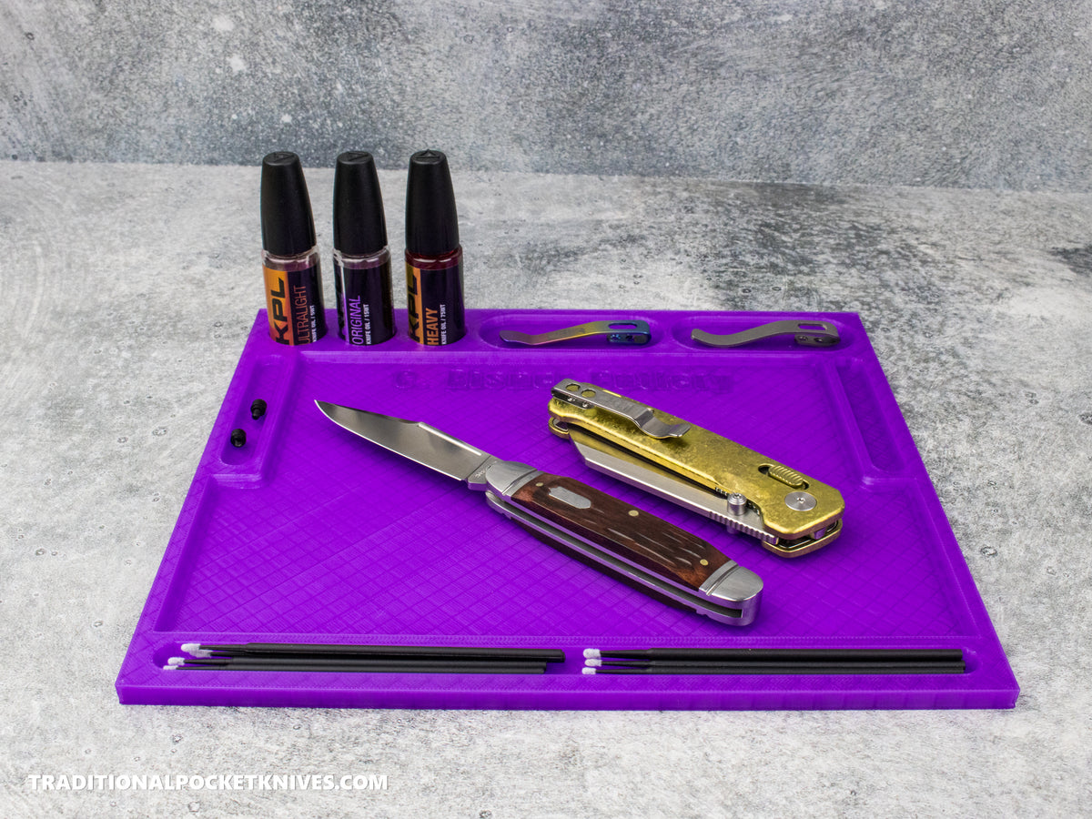 C. Risner Cutlery Knife Maintenance Breakdown Tray Purple