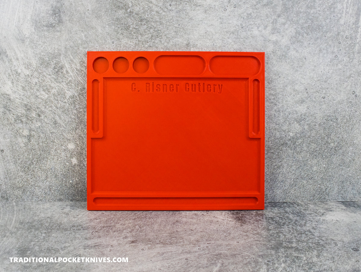 C. Risner Cutlery Knife Maintenance Breakdown Tray Red