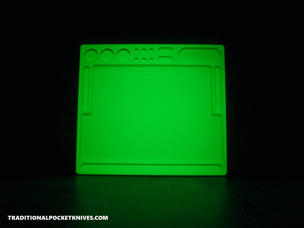 C. Risner Cutlery Knife Breakdown Tray Glow in the Dark Green V2