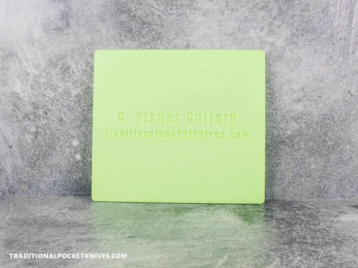 C. Risner Cutlery Knife Breakdown Tray Glow in the Dark Green V2