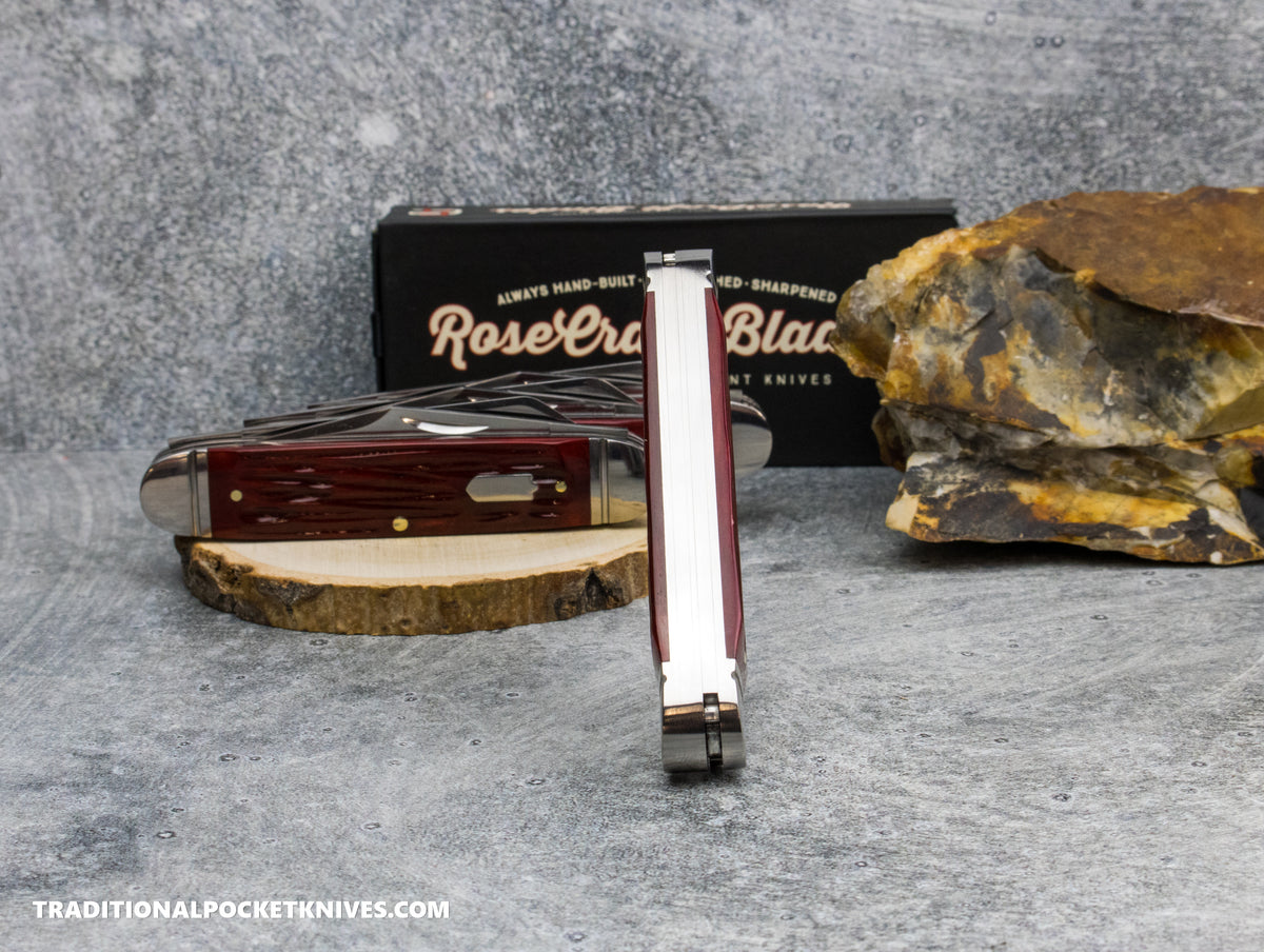 RoseCraft Blades Briarpatch Jack Red Jigged Bone (RCT012-RJB)
