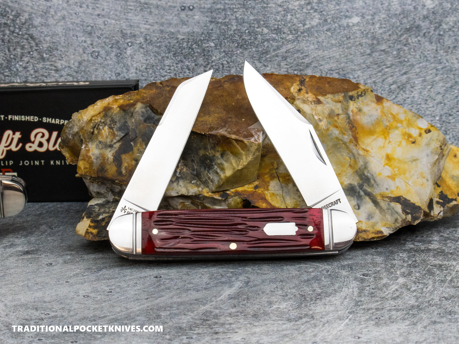 RoseCraft Blades Briarpatch Jack Red Jigged Bone (RCT012-RJB)