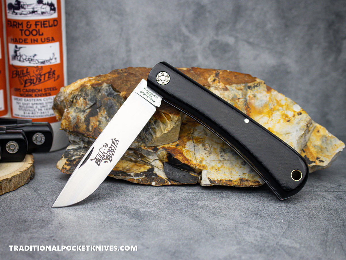 Great Eastern Cutlery #215124 Farm and Field Tool Bull Buster Black Linen Micarta