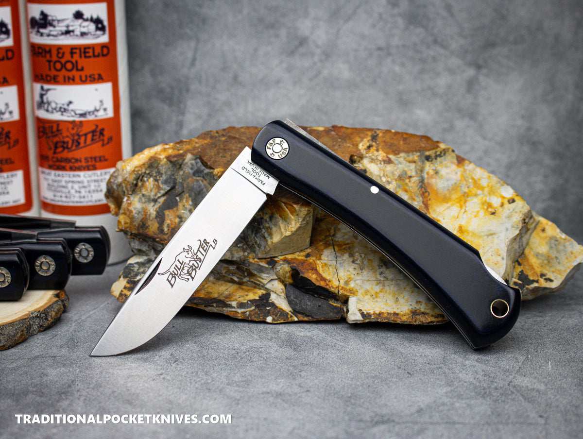 Great Eastern Cutlery #215124LB Farm and Field Tool Bull Buster Lockback Blue Black Richlite