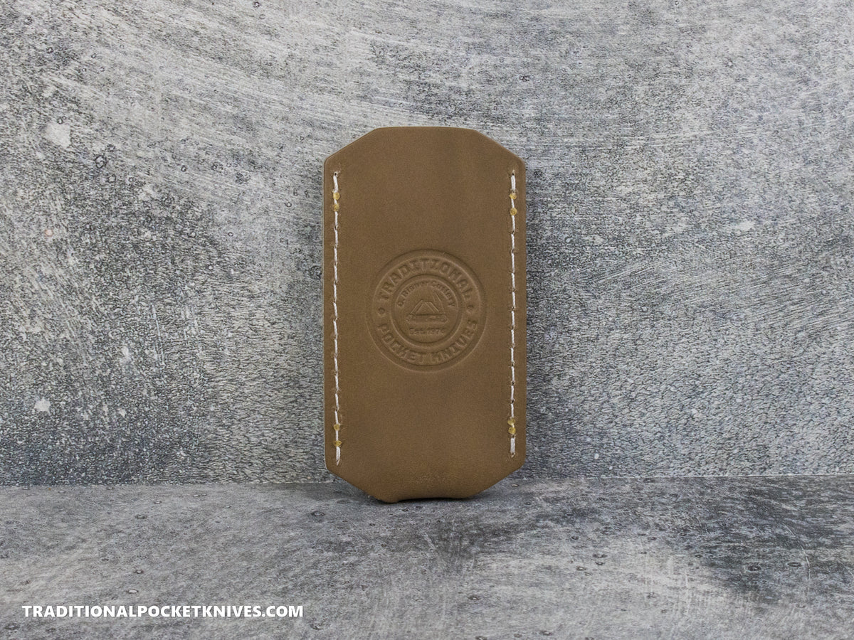 C. Risner Cutlery Premium Logo Leather Knife Slip Small - Canyon Tan Buttero