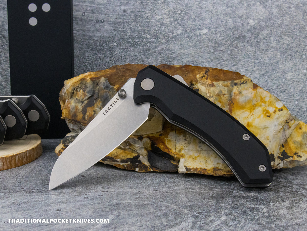 Tactile Knife Co. Chupacabra Black Aluminium Tumbled Magnacut